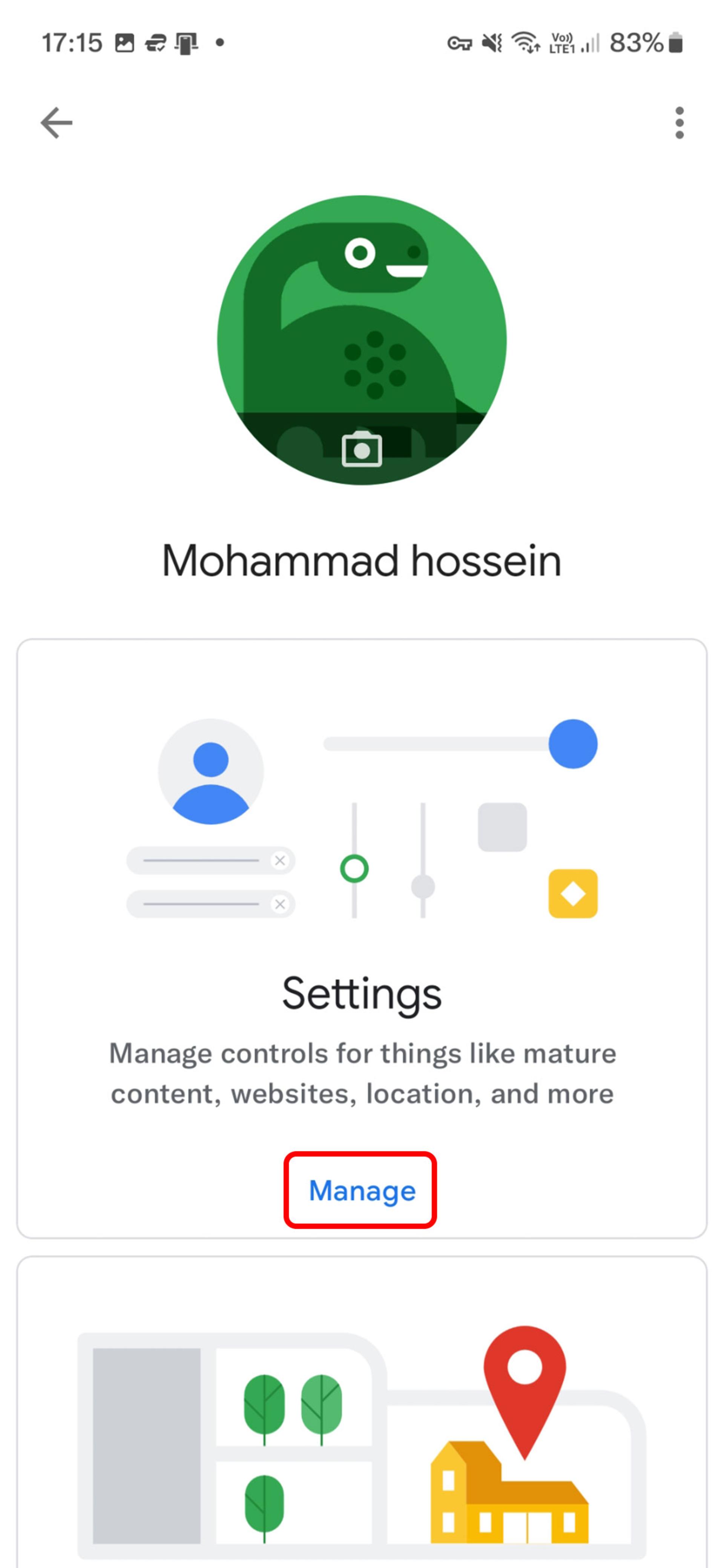 تغییر تنظیمات محدودیت نمایش محتوا در Google Family Link