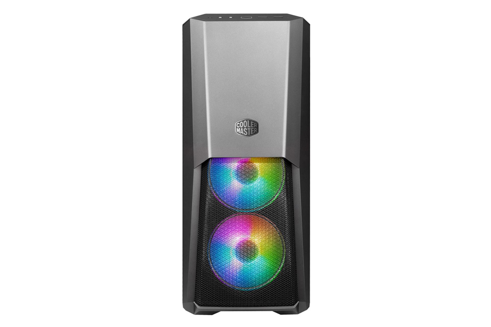 نمای جلوی کیس کامپیوتر کولر مستر MASTERBOX MB500 ARGB