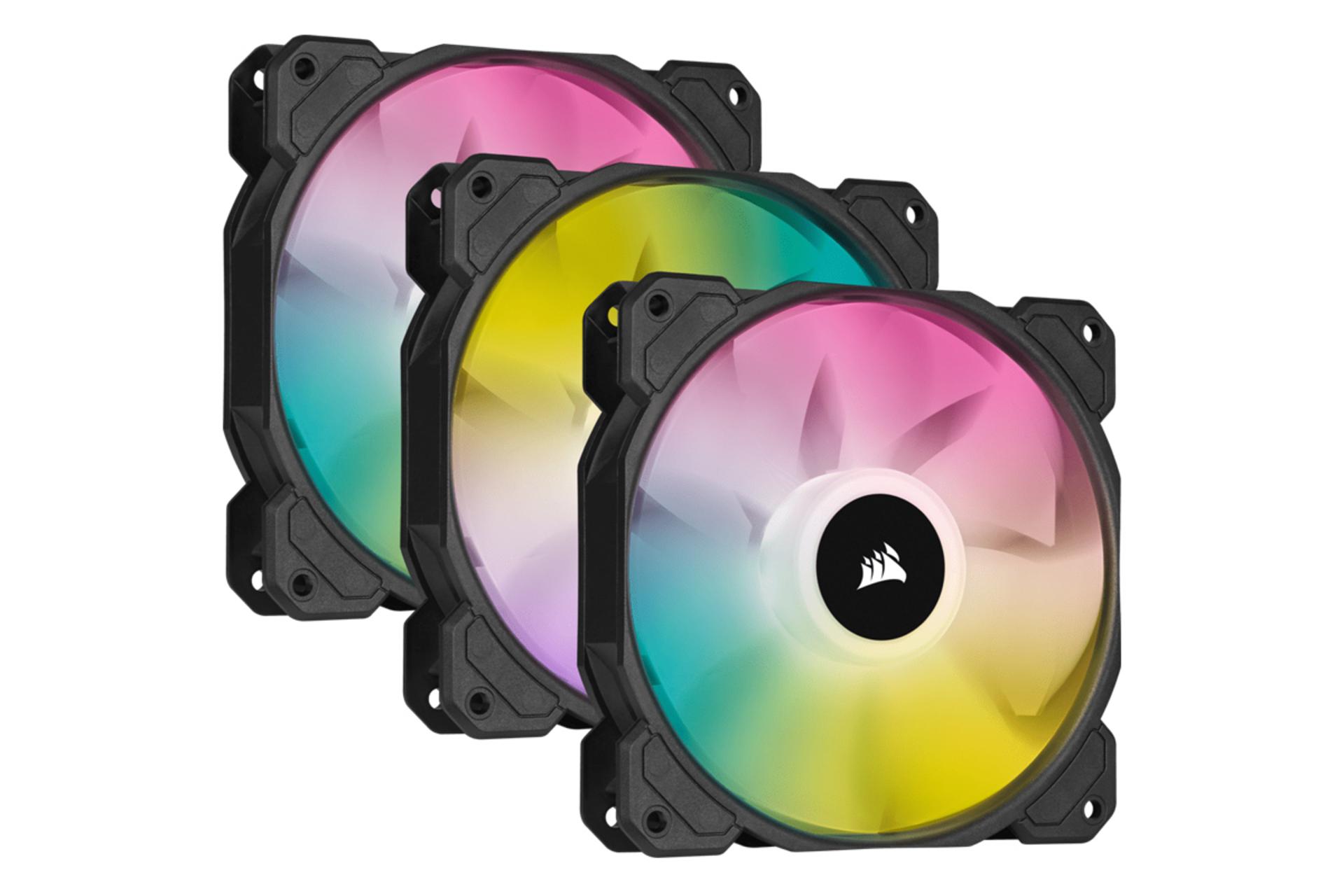 بسته سه عددی فن کیس کورسیر iCUE SP120 RGB ELITE  مشکی