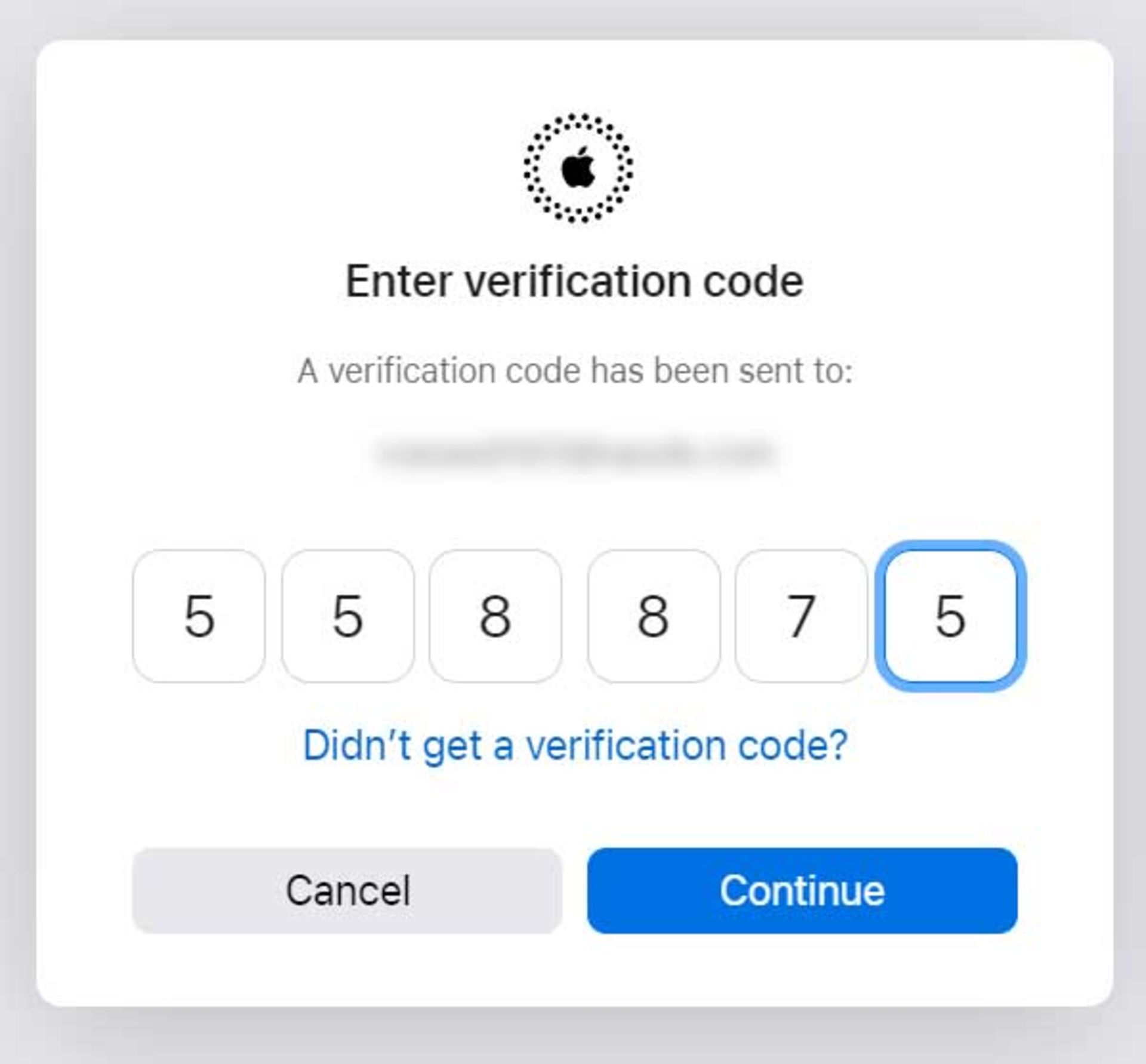 ورود کد تایید اپل آیدی Apple ID