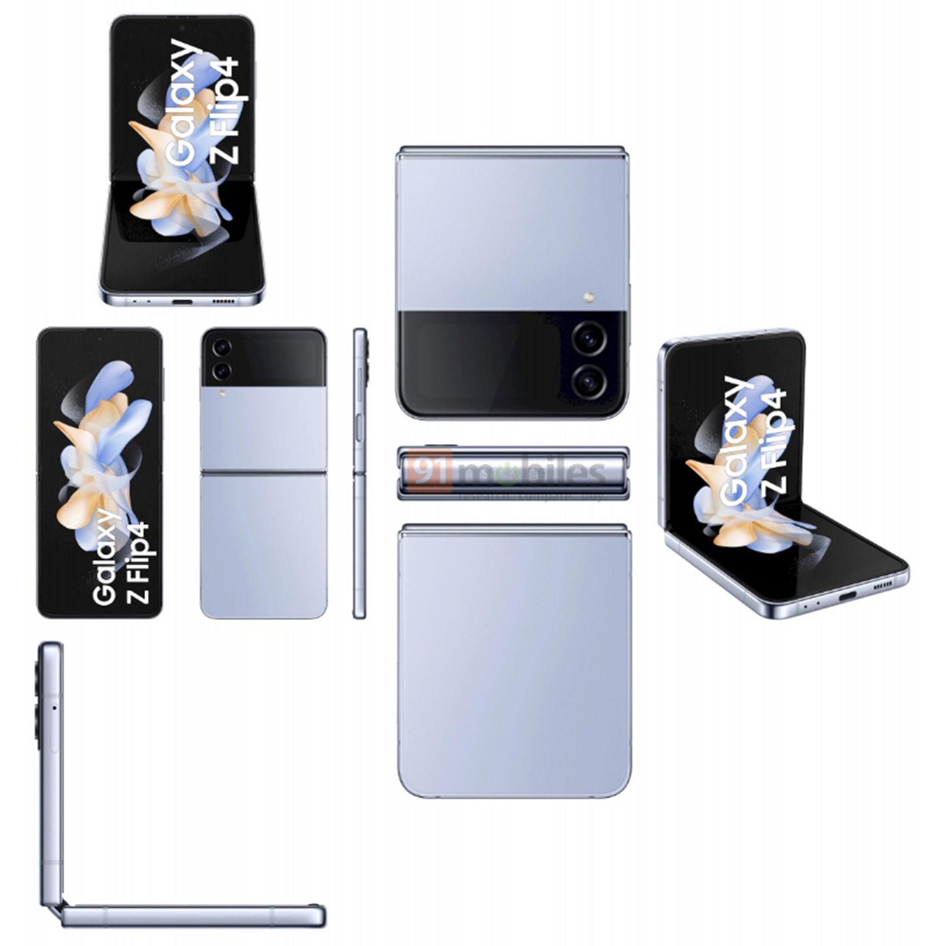 رندر فاش شده سامسونگ گلکسی زد فلیپ ۴ 