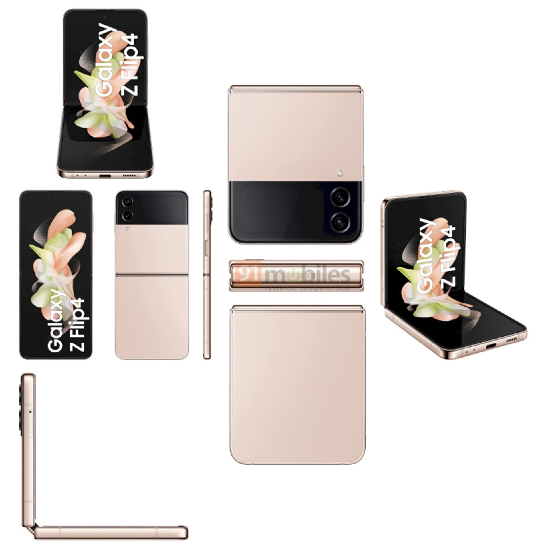 رندر فاش شده سامسونگ گلکسی زد فلیپ ۴ 