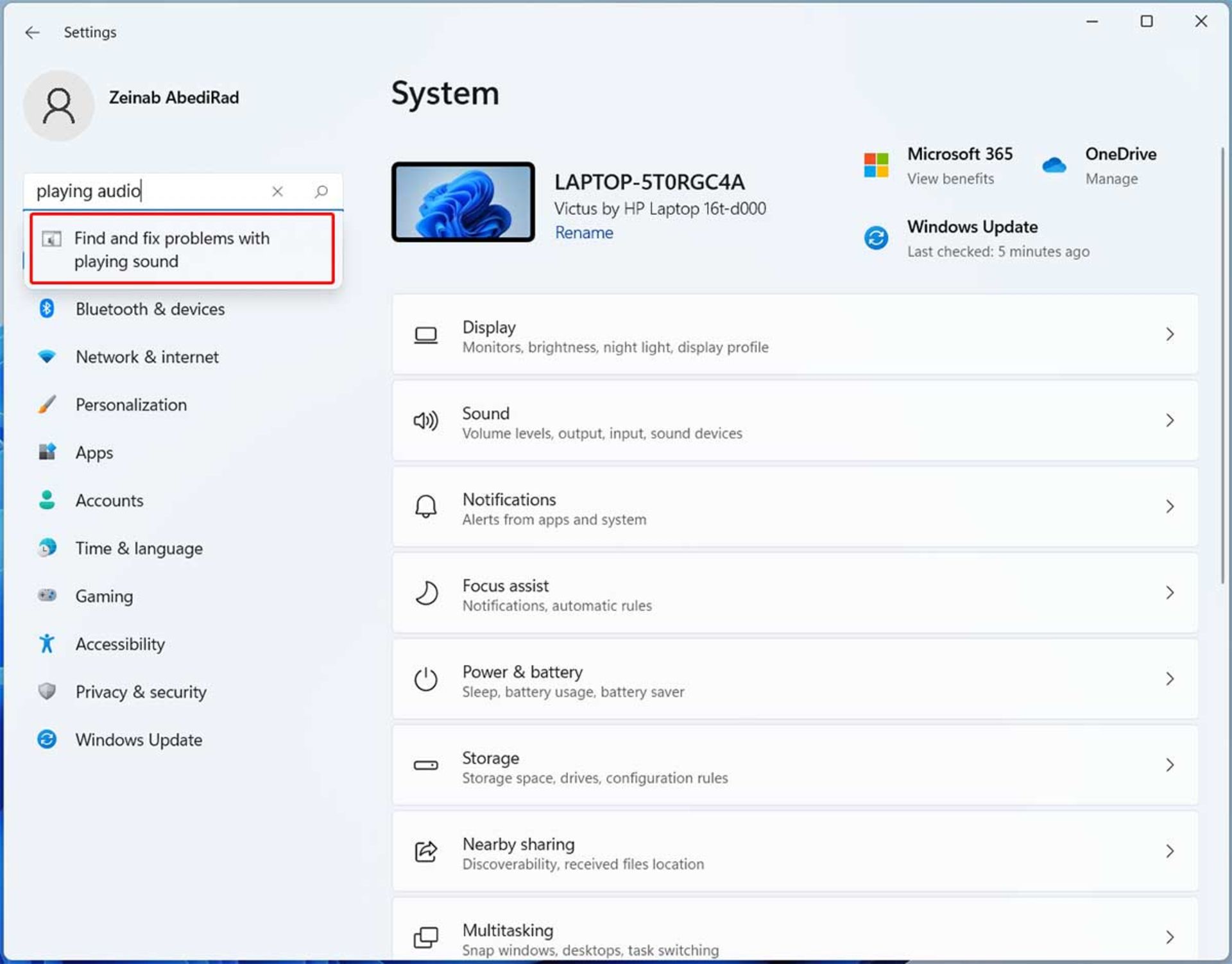عیب یابی مشکلات پخش صدا در ویندوز 11