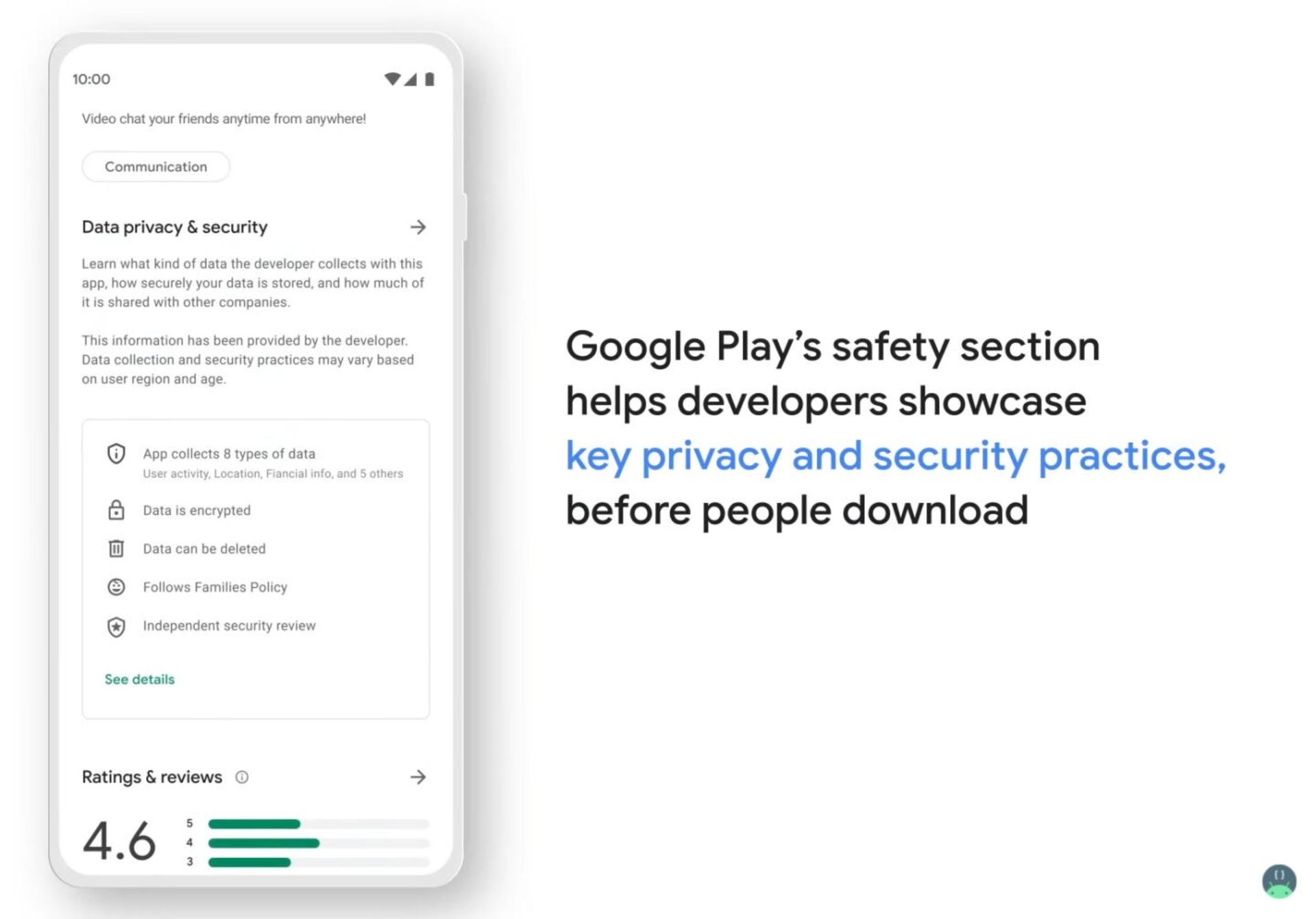 امنیت داده گوگل پلی