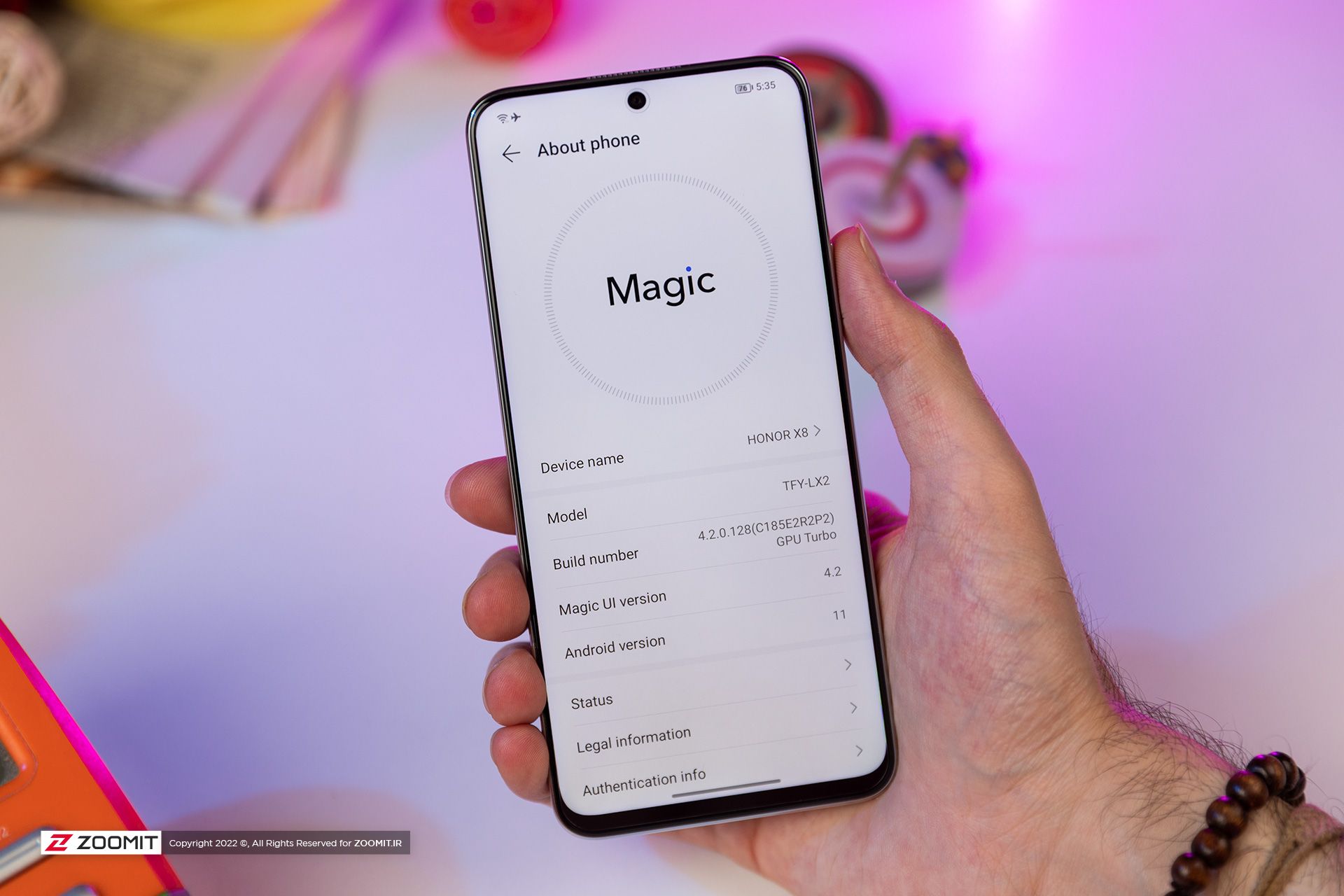 رابط کاربری Magic UI آنر X8