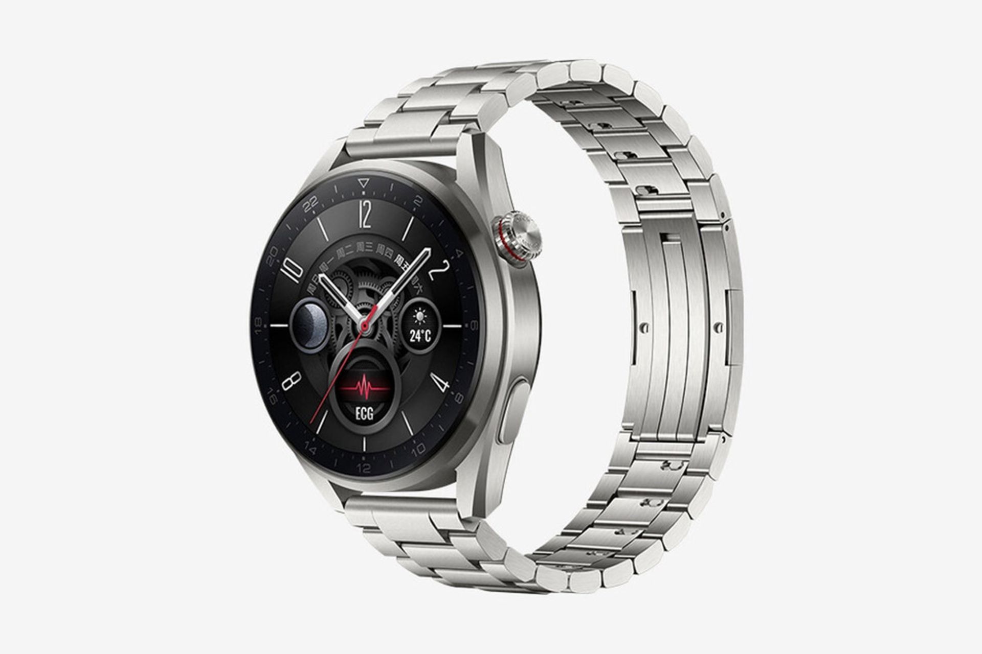 هواوی واچ 3 پرو جدید Huawei Watch 3 Pro New نقره ای از نمای جلو
