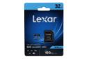 جعبه کارت حافظه لکسار microSDHC با ظرفیت 32 گیگابایت مدل BLUE Series کلاس 10