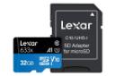 کارت حافظه لکسار microSDHC با ظرفیت 32 گیگابایت مدل BLUE Series کلاس 10 همراه آداپتور 