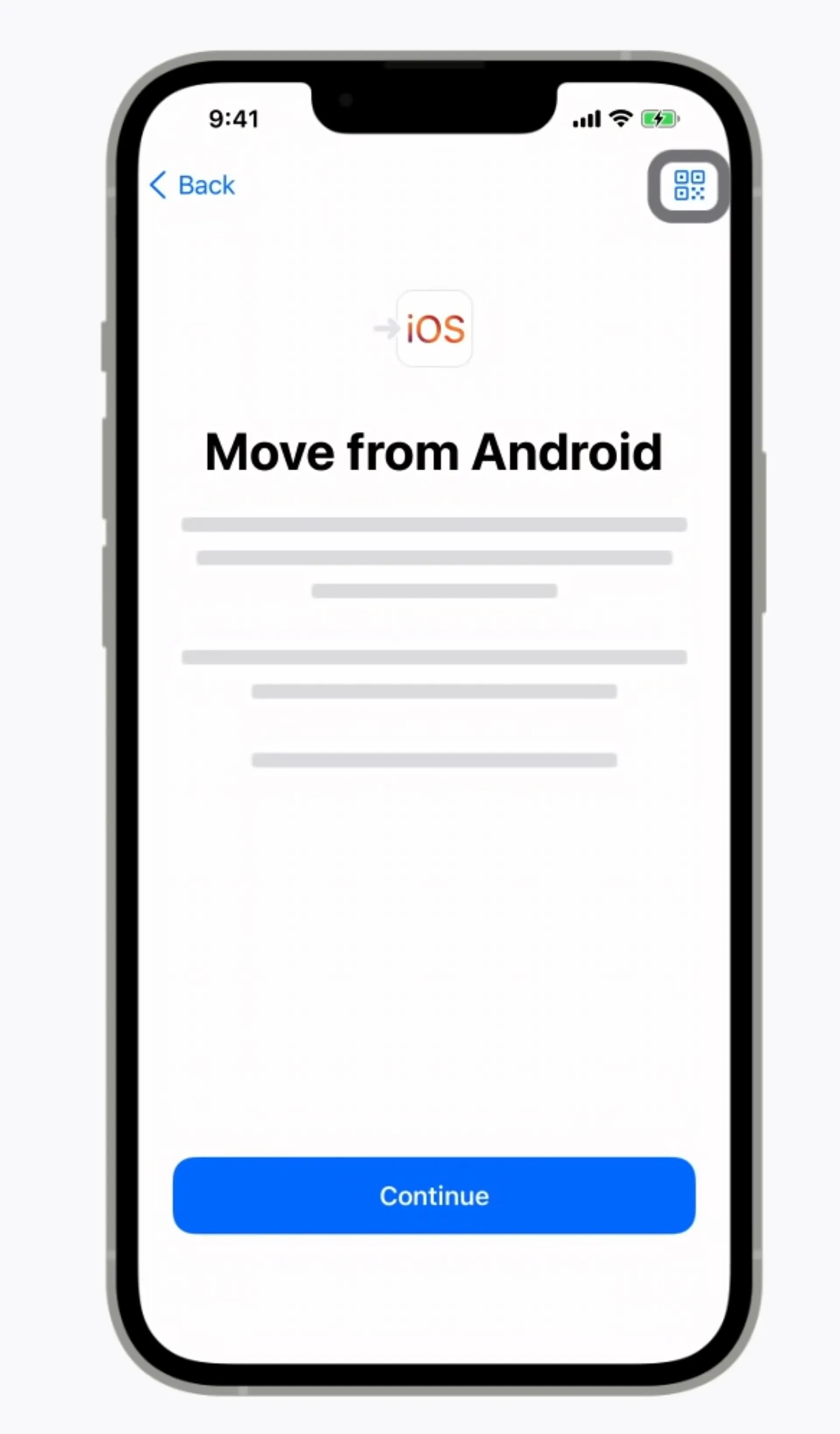 برنامه Move to iOS 