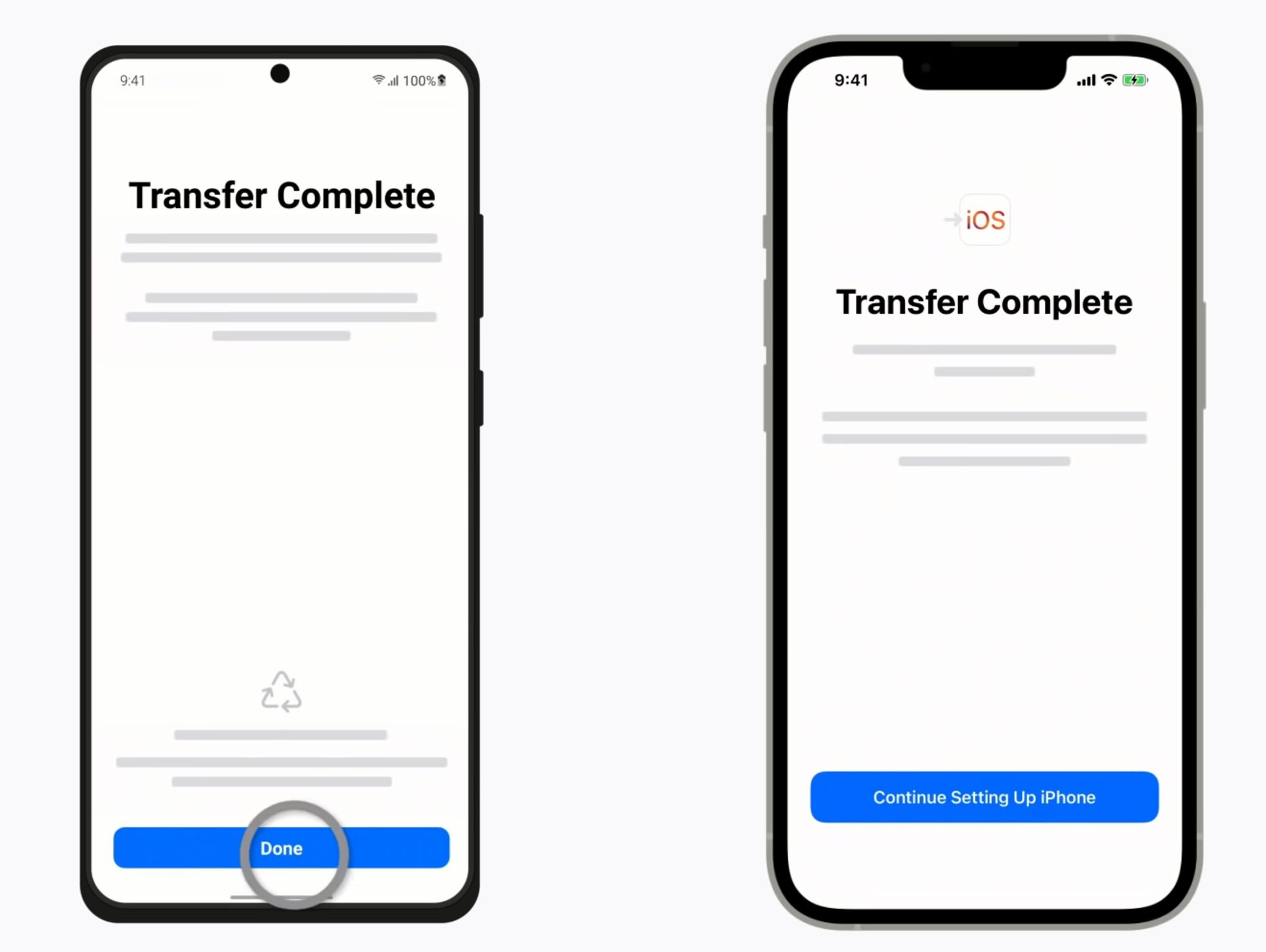 ۶- انتقال پیامک به آیفون با  اپ Move to iOS