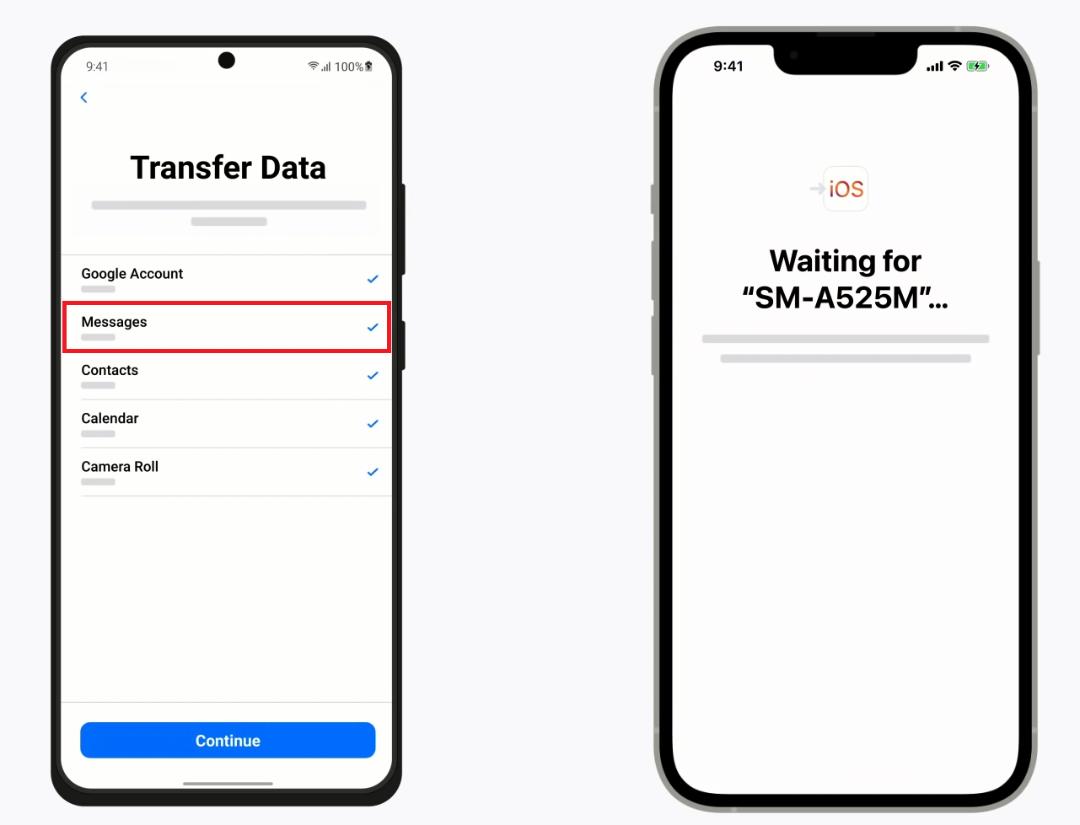 ۵- انتقال پیامک به آیفون با  اپ Move to iOS
