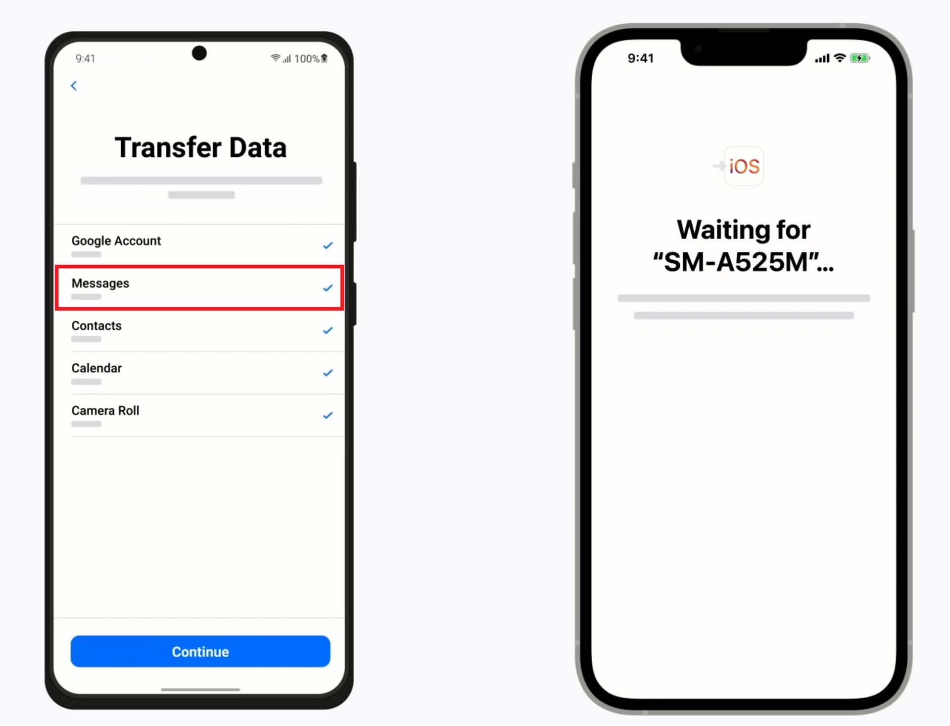 ۵- انتقال پیامک به آیفون با  اپ Move to iOS