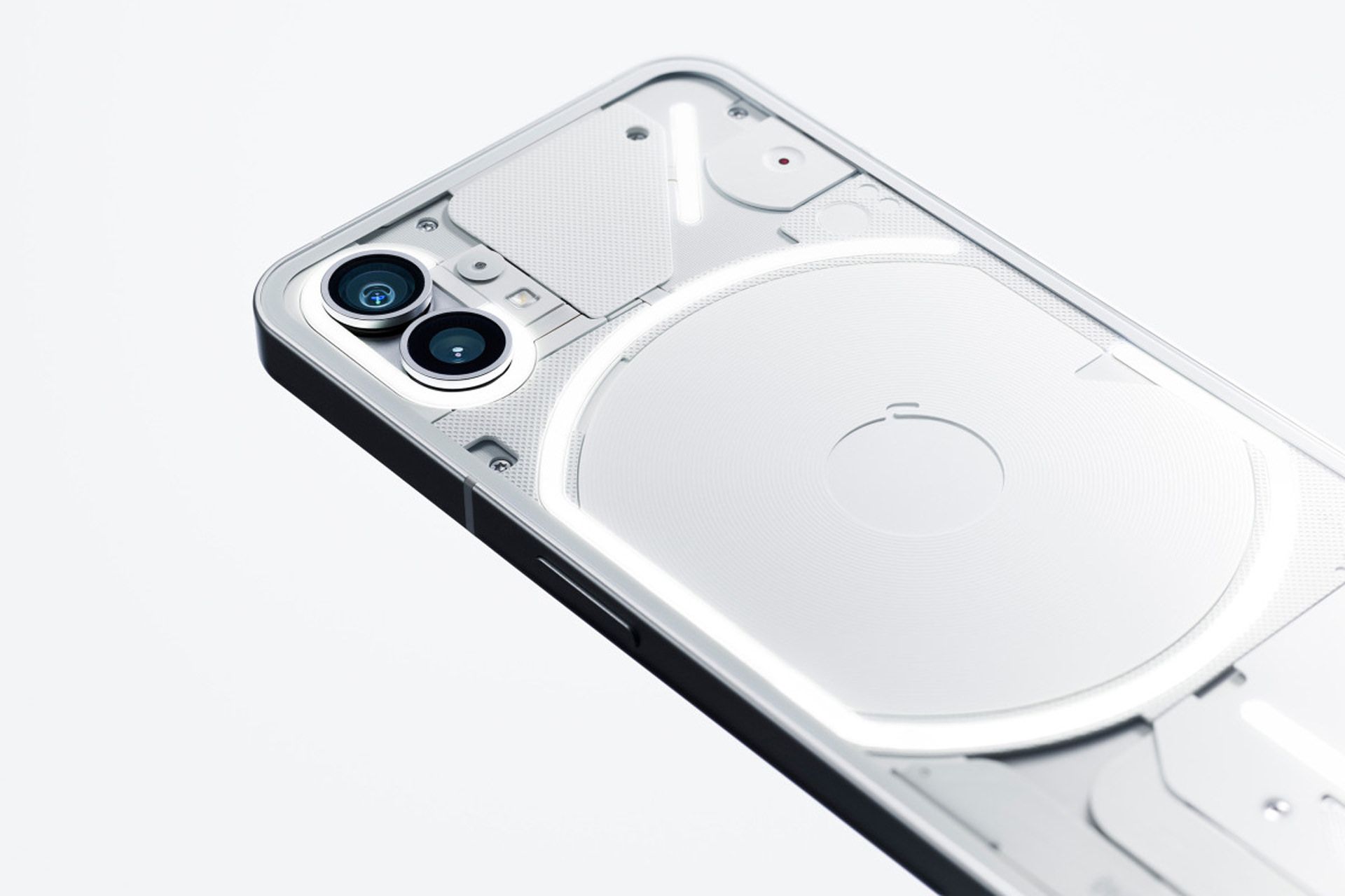 نیمه بالا پنل پشتی گوشی ناتینگ فون وان / Nothing Phone 1 مدل سفید