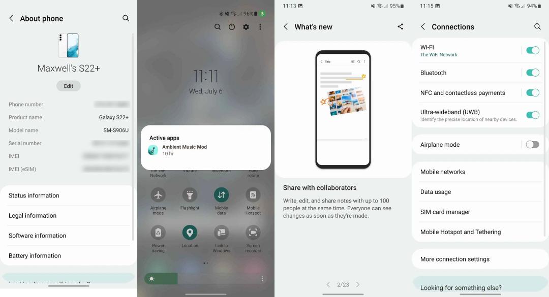 تغییرات One UI 5