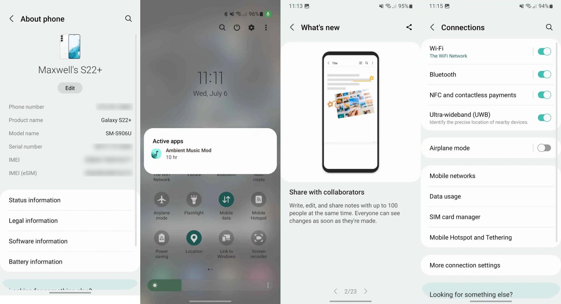 تغییرات One UI 5