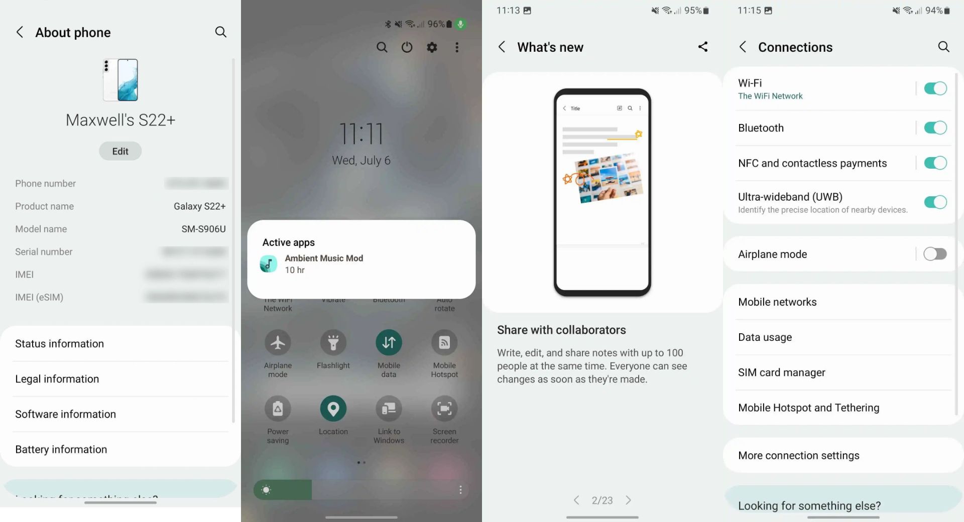 تغییرات One UI 5