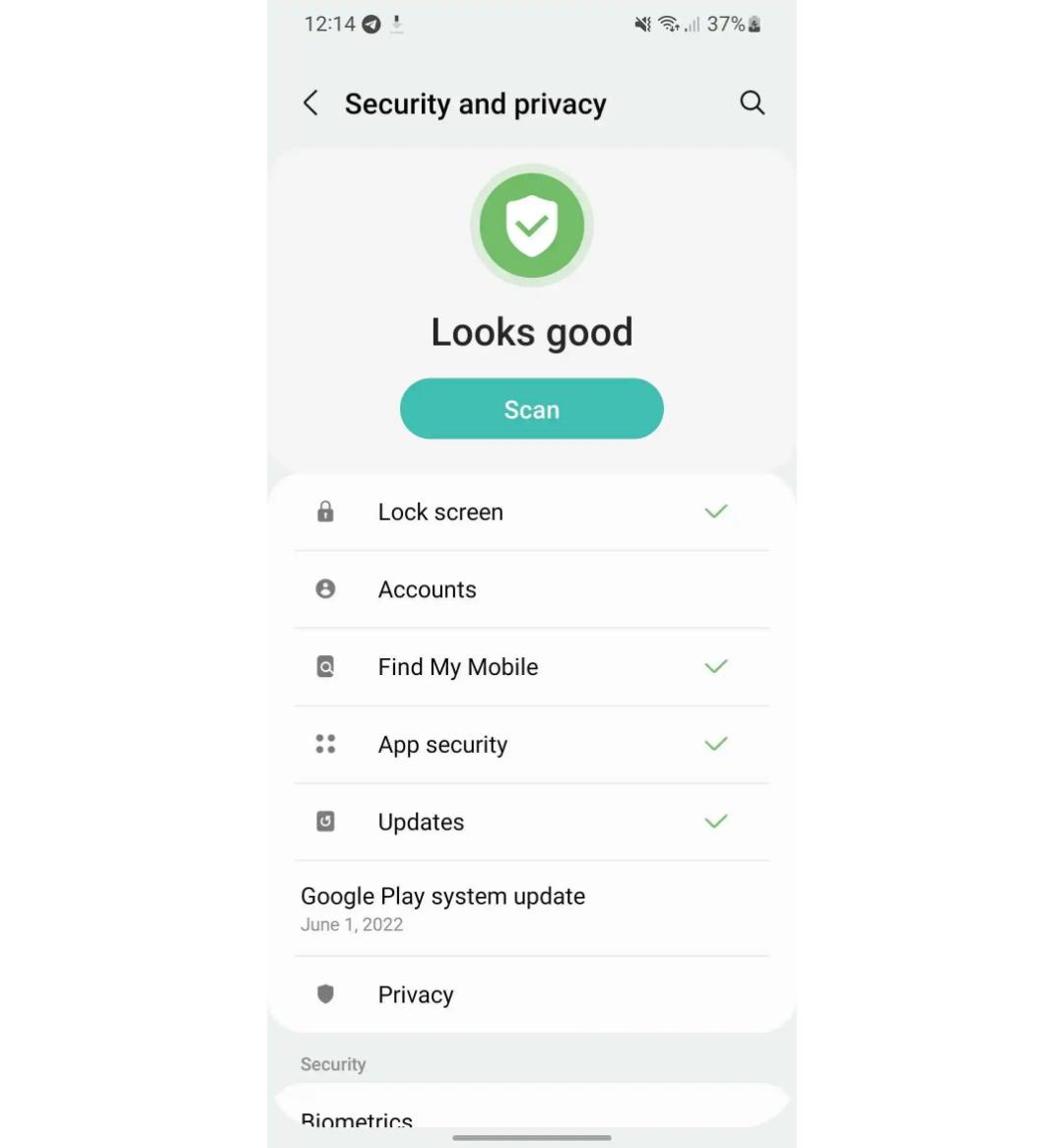 مرکز امنیت و حریم خصوصی One UI 5