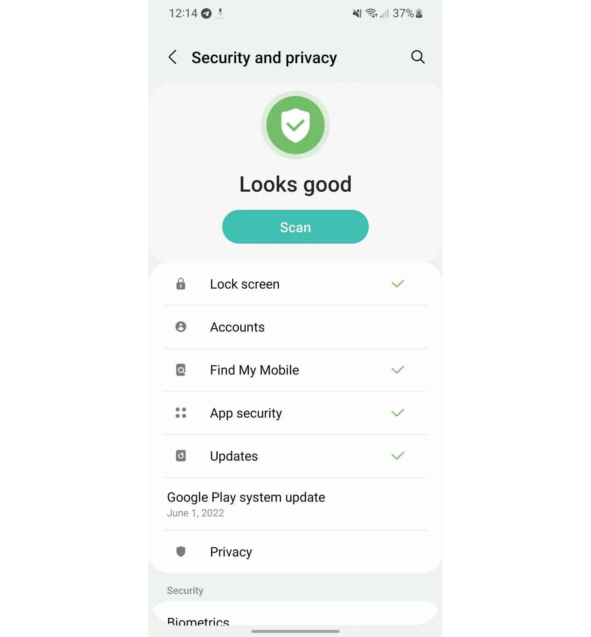 مرکز امنیت و حریم خصوصی One UI 5