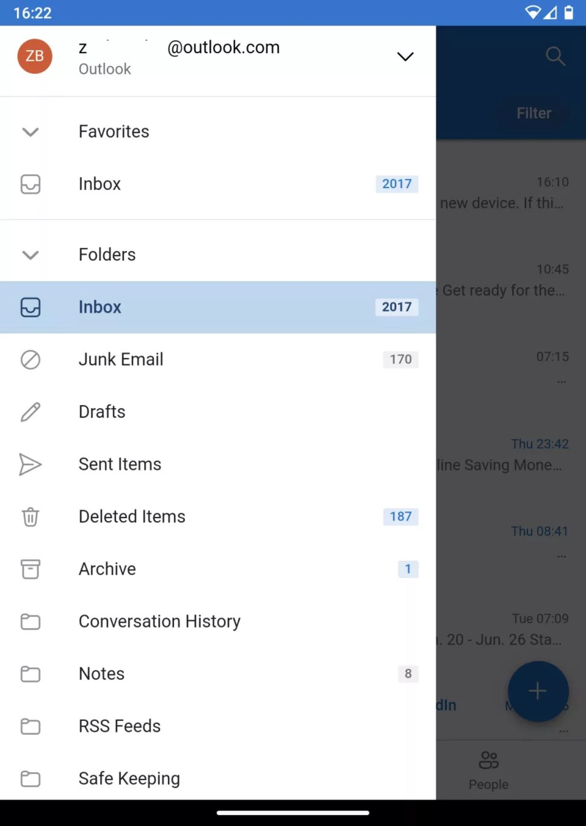 Outlook Lite اندروید
