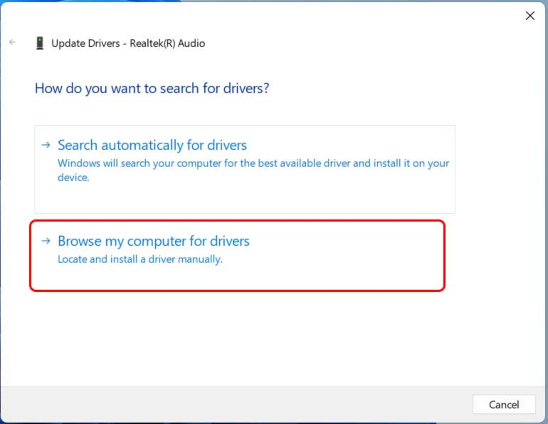 نصب درایور پایه کارت صدا در ویندوز 11
