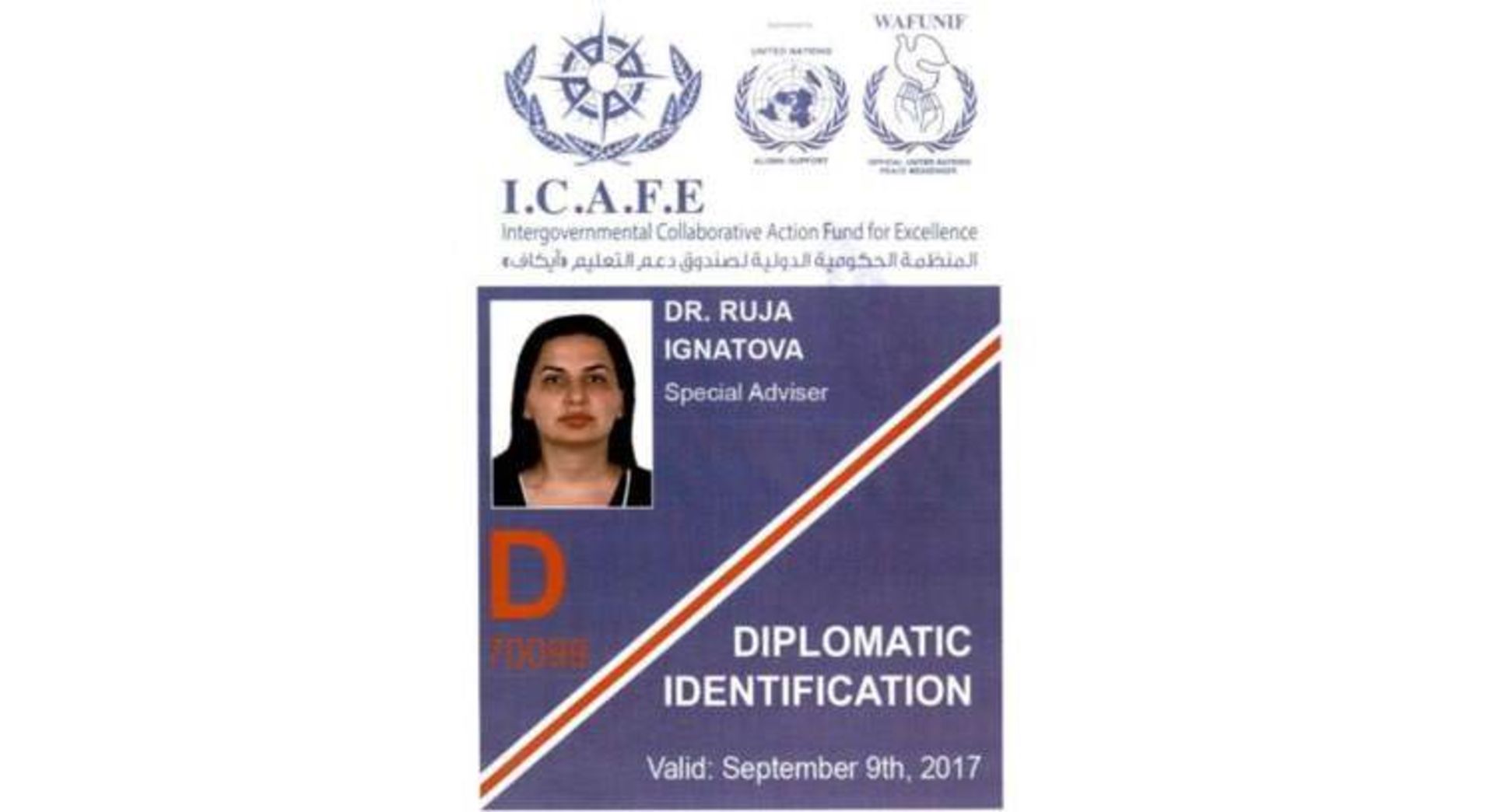 کارت شناسایی روجا ایگناتوا ICAFE