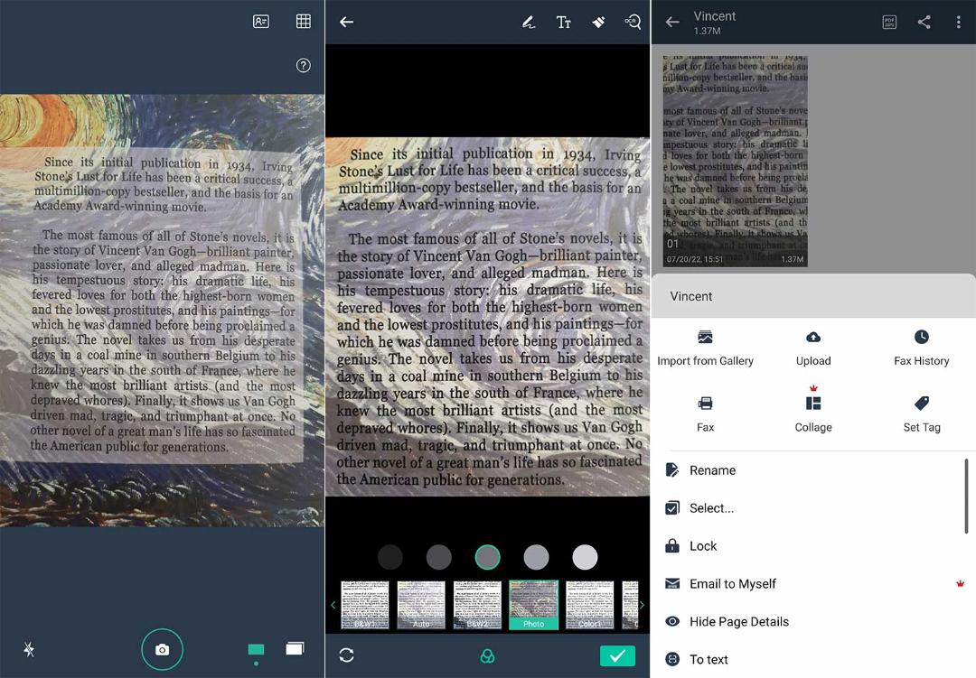 محیط برنامه اسکن اسناد و عکس Simple Scan