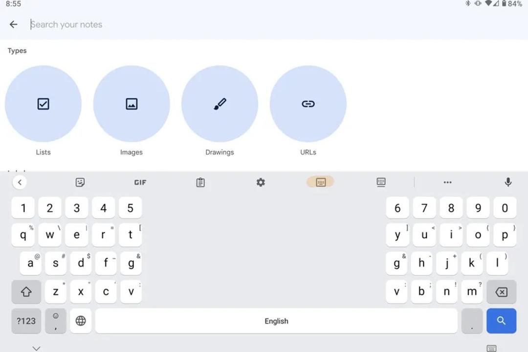 حالت تقسیم کیبورد Gboard رو سرفیس Duo 2