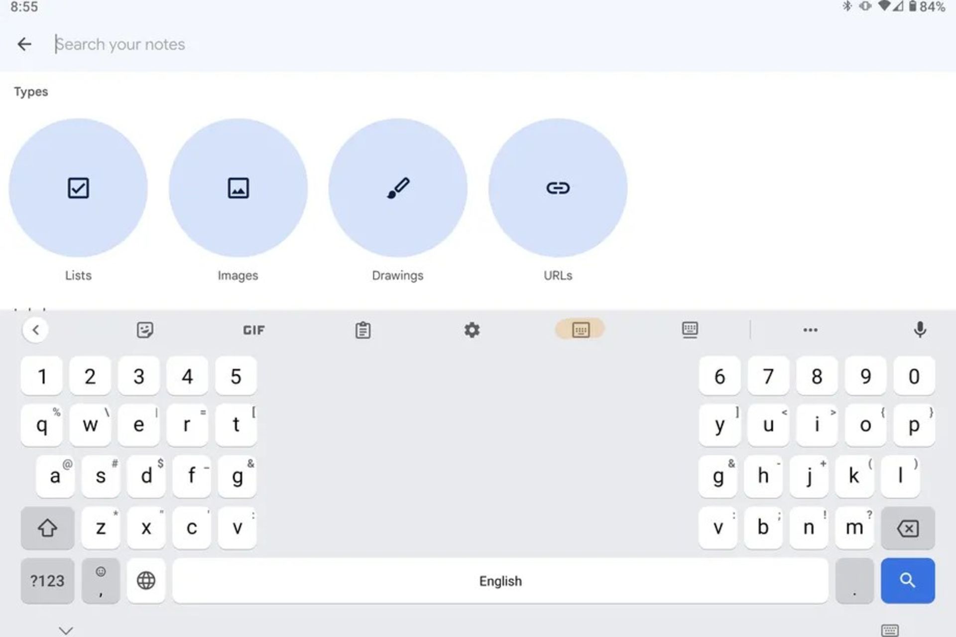 حالت تقسیم کیبورد Gboard رو سرفیس Duo 2