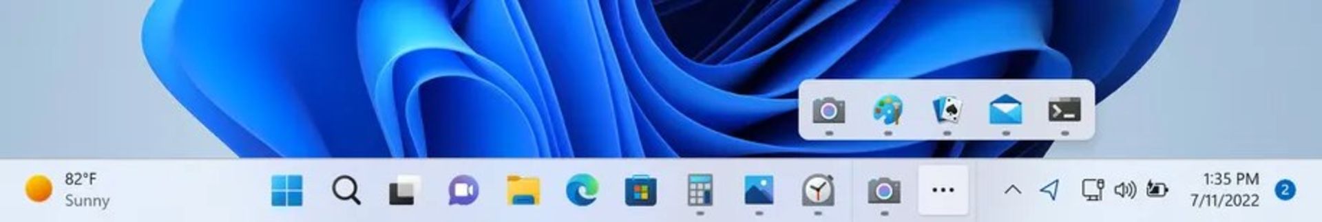 قابلیت Overflow نوار وظیفه ویندوز ۱۱