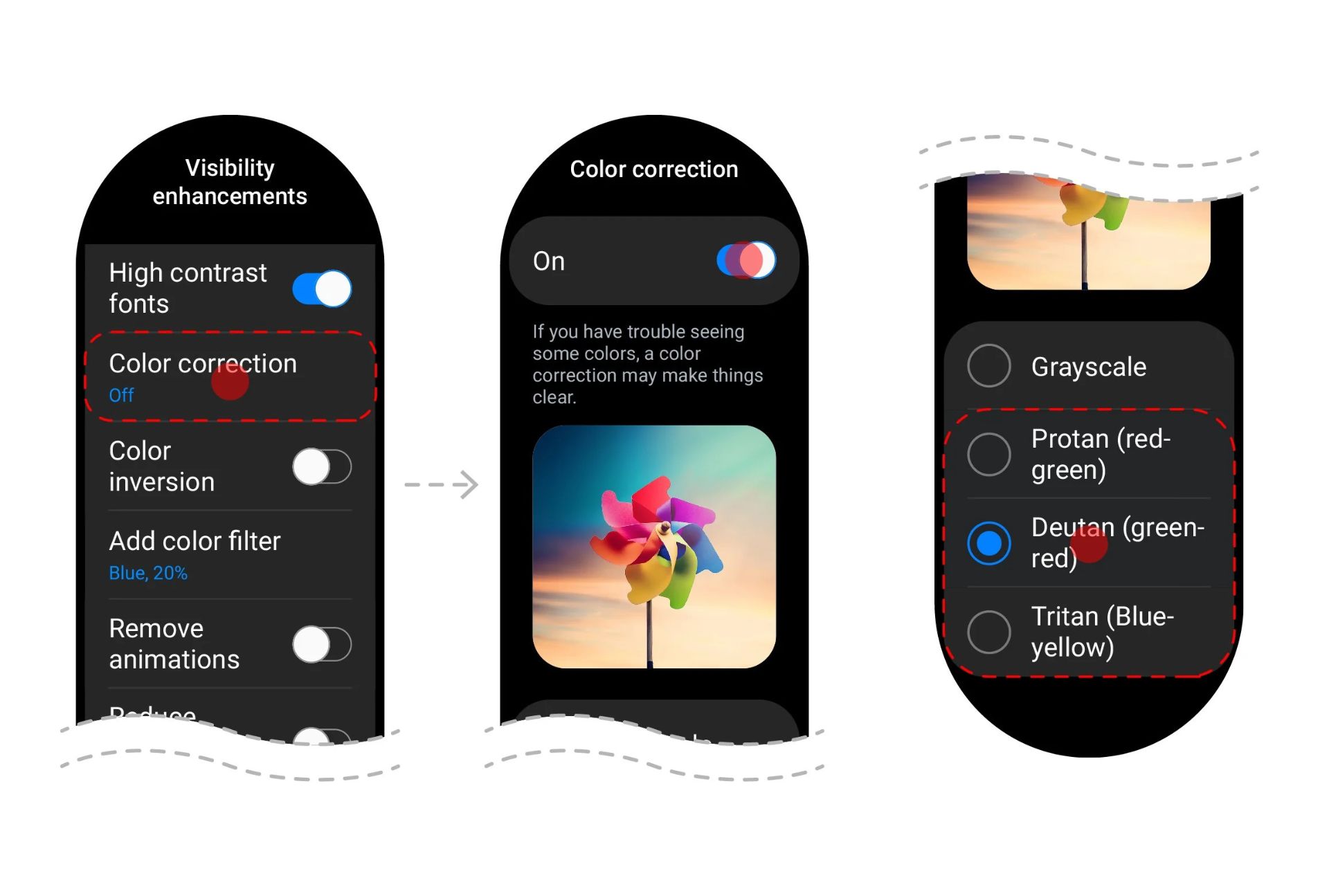 تصویر Wear OS 3.5 و One UI Watch 4.5