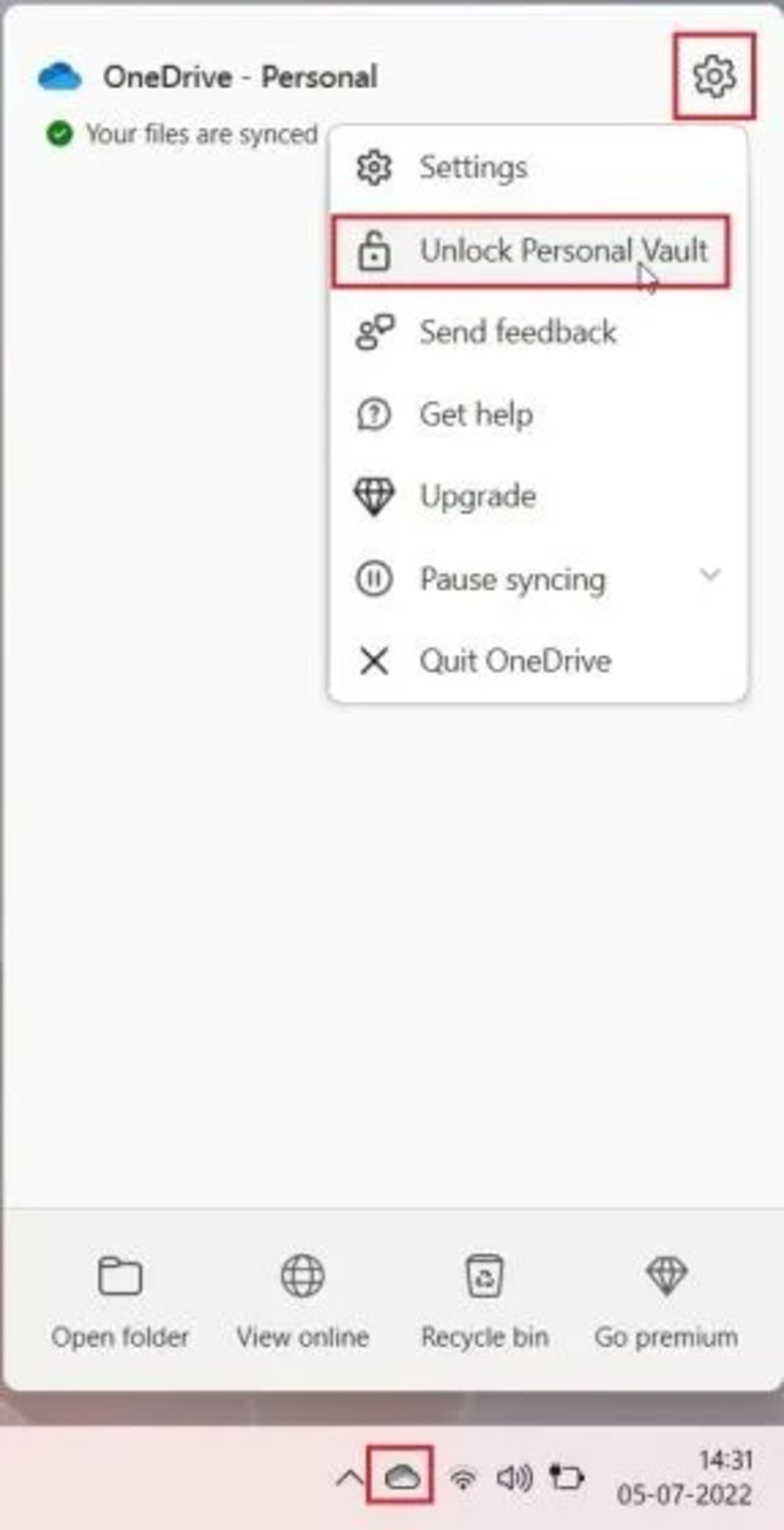 ۱-رمزگذاری فایل‌ها و پوشه‌ها ویندوز 11 با استفاده از OneDrive