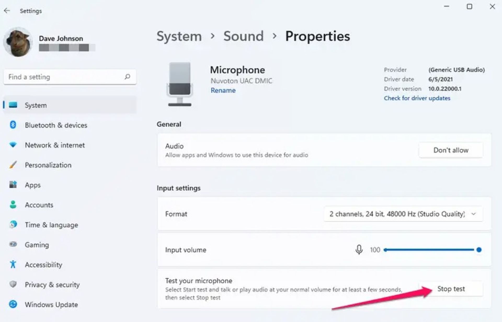 کم بودن صدای میکروفون در ویندوز 11-تنظیم صدای ورودی میکروفون