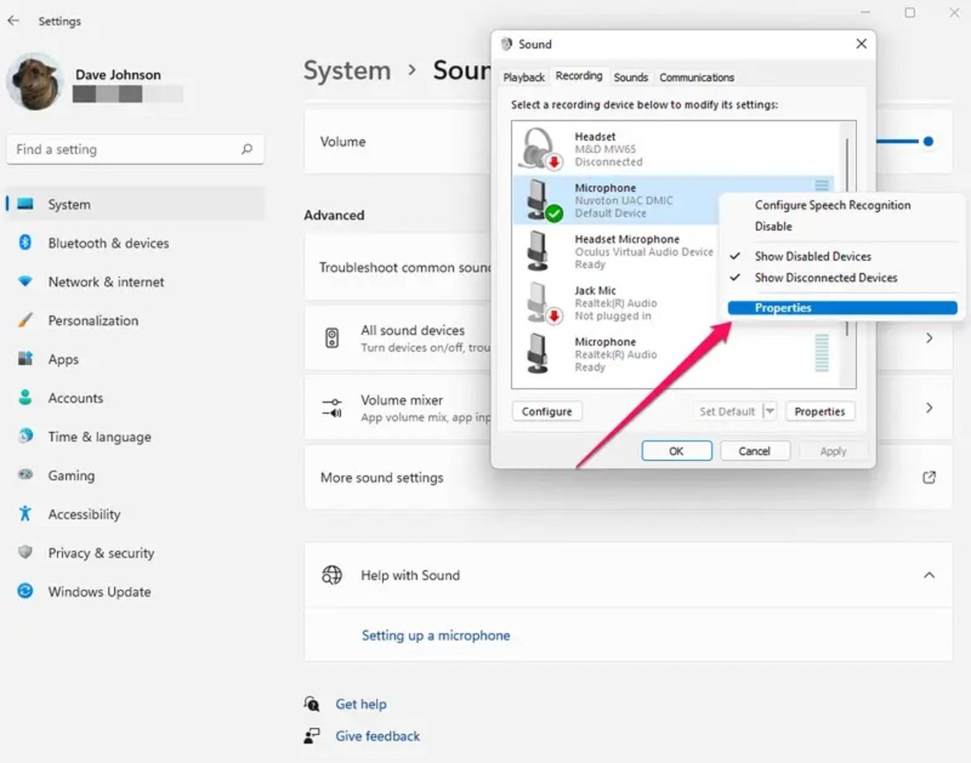 کم بودن صدای میکروفون در ویندوز 11-تقویت سطح ورودی میکروفون