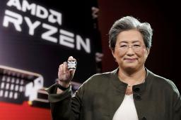 دکتر لیزا سو Lisa Su مدیرعامل ای ام دی AMD با پردازنده 7950X در دست
