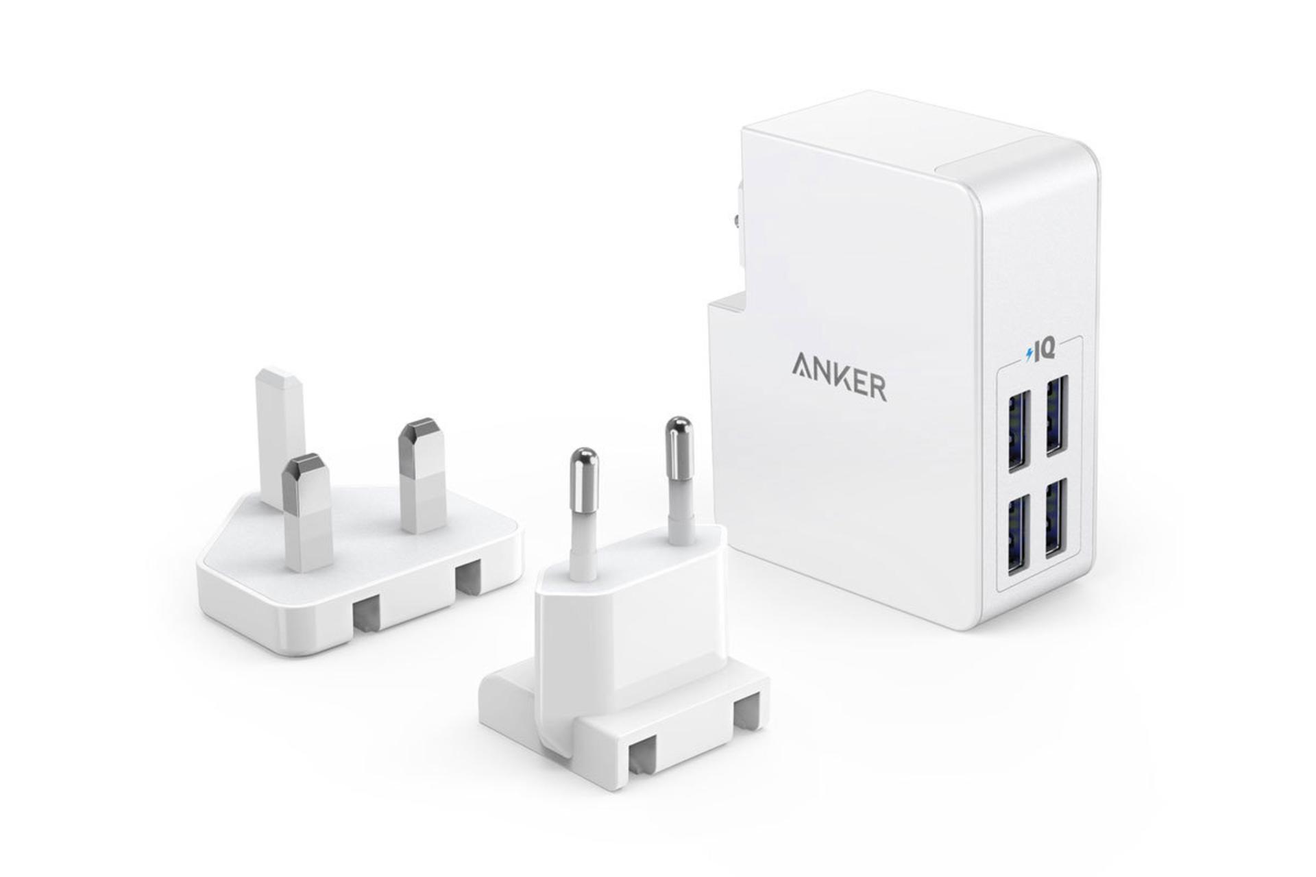 دوشاخه های شارژر انکر PowerPort 4 Lite