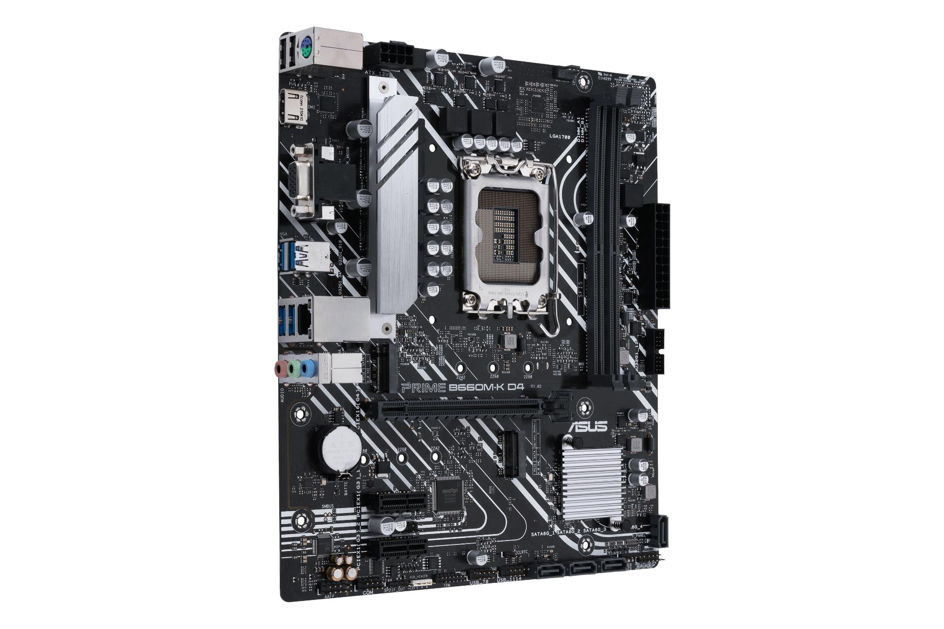 نمای چپ مادربرد ایسوس ASUS PRIME B660M-K D4