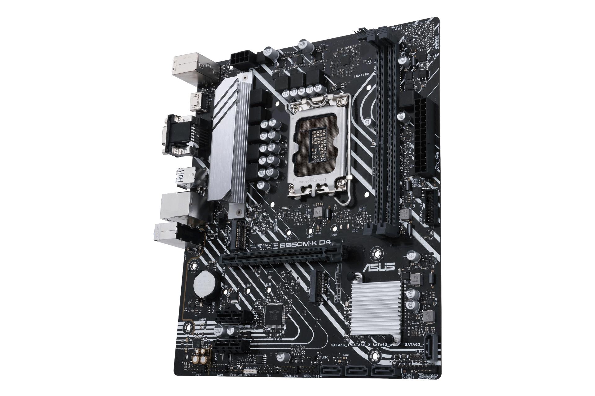 نمای راست مادربرد ایسوس ASUS PRIME B660M-K D4