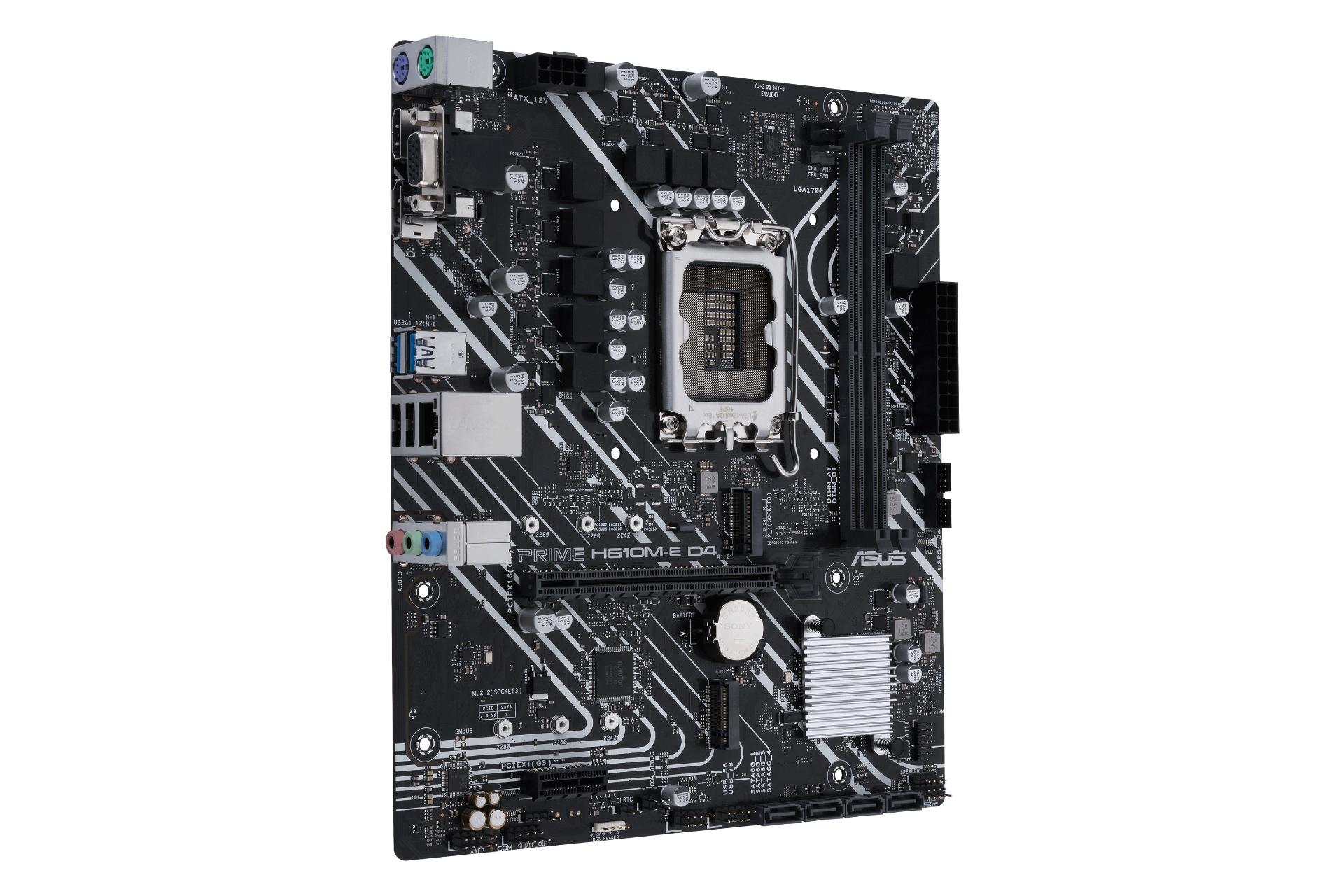 نمای چپ مادربرد ایسوس ASUS PRIME H610M-E D4-CSM
