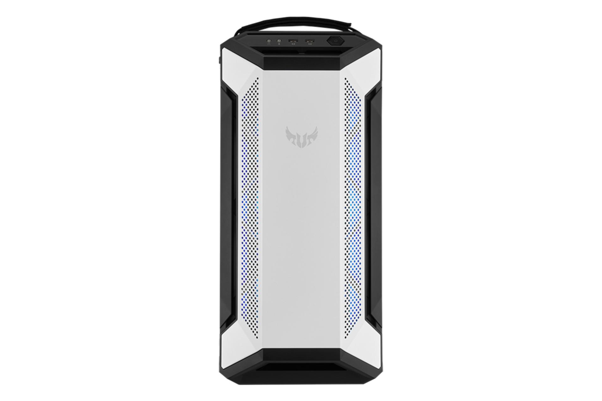 نمای جلوی کیس کامپیوتر ایسوس TUF Gaming GT501 White Edition