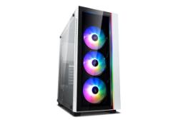 نمای نور رنگی فن های ARGB جلوی کیس کامپیوتر دیپ کول MATREXX 55 V3 ADD-RGB WH 3F