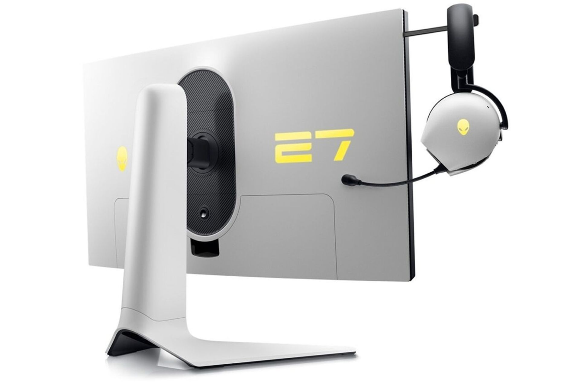 مانیتور الین ور 27 دل مدل سفید با پایه هدفون