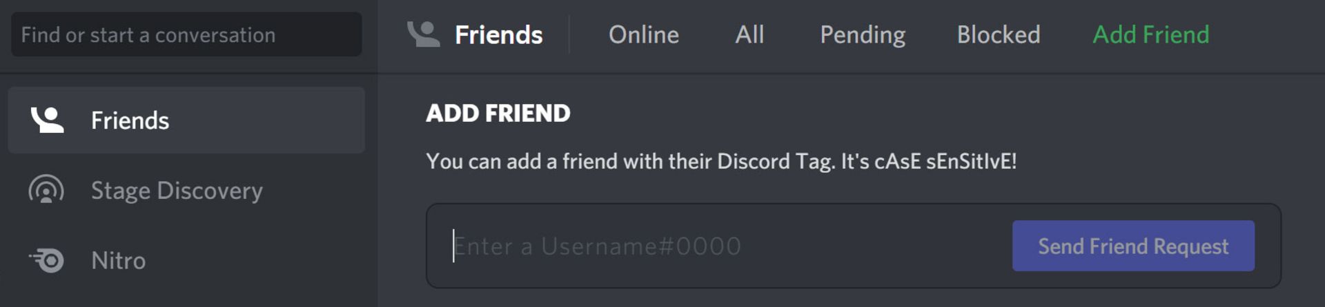 اضافه کردن دوست در دیسکورد