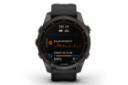 نمای روبرو اسمارت واچ گارمین فنیکس Garmin Fenix 7S Sapphire Solar خاکستری تیره
