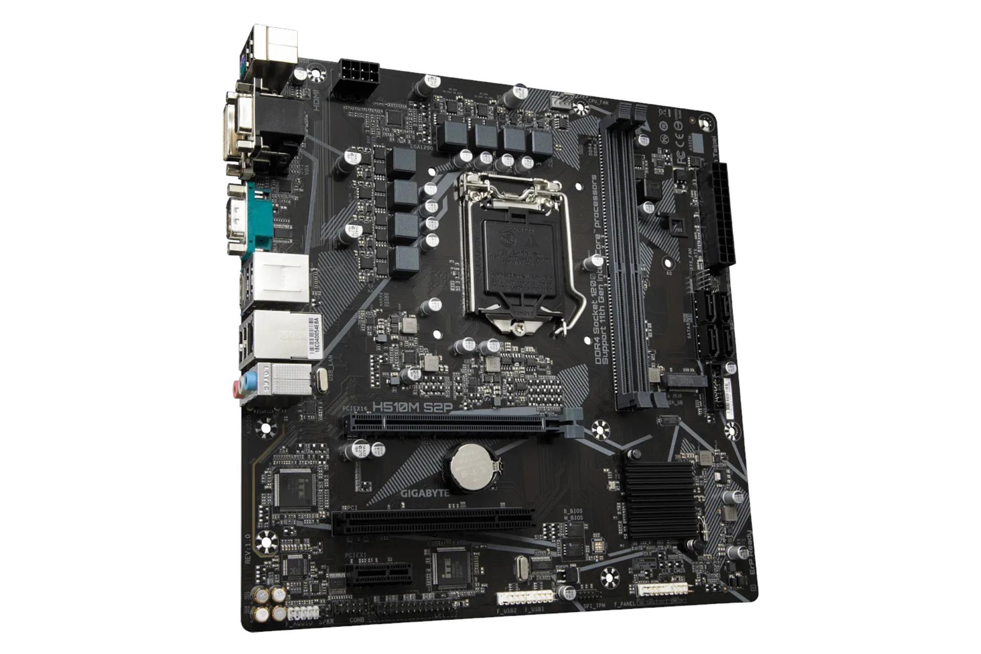 نمای چپ مادربرد گیگابایت GIGABYTE H510M S2P (rev. 1.0-1.2)