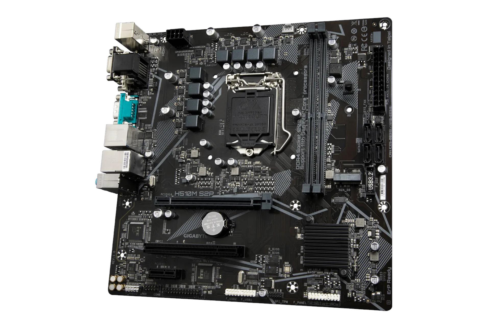 نمای راست مادربرد گیگابایت GIGABYTE H510M S2P (rev. 1.0-1.2)
