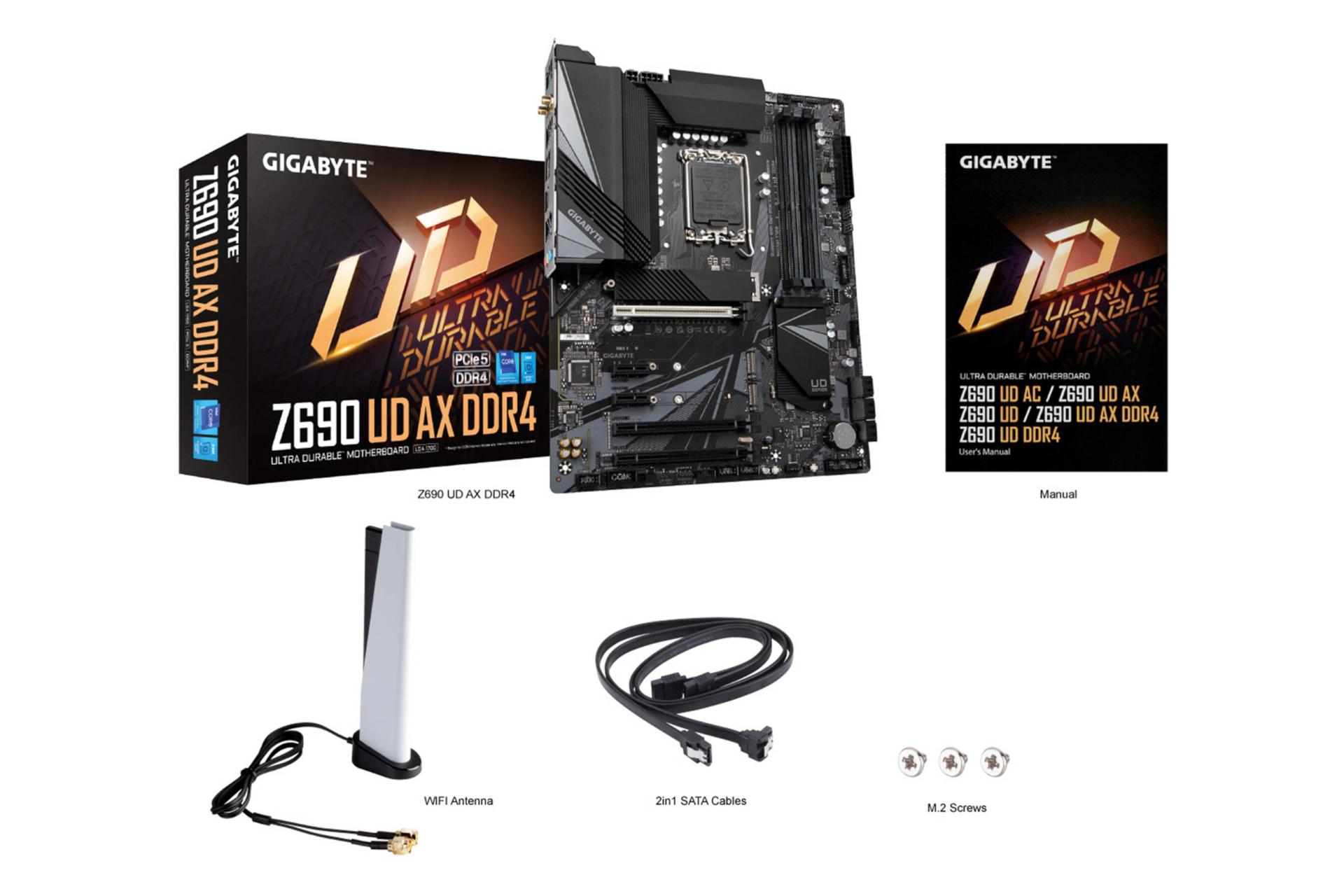 اقلام همراه مادربرد گیگابایت GIGABYTE Z690 UD AX DDR4 (rev. 1.x)