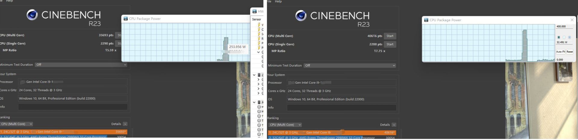 مقایسه حالت توان نامحدود پردازنده 13900K اینتل با حالت عادی