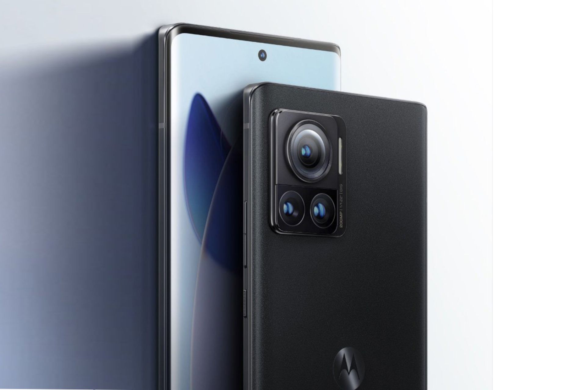 موتورولا ایکس 30 پرو X30 Pro مشکی از نمای پشت و جلو