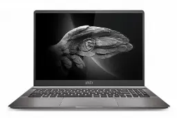 نمای جلو لپ تاپ ام اس آی کریتور Z16P B12UGST