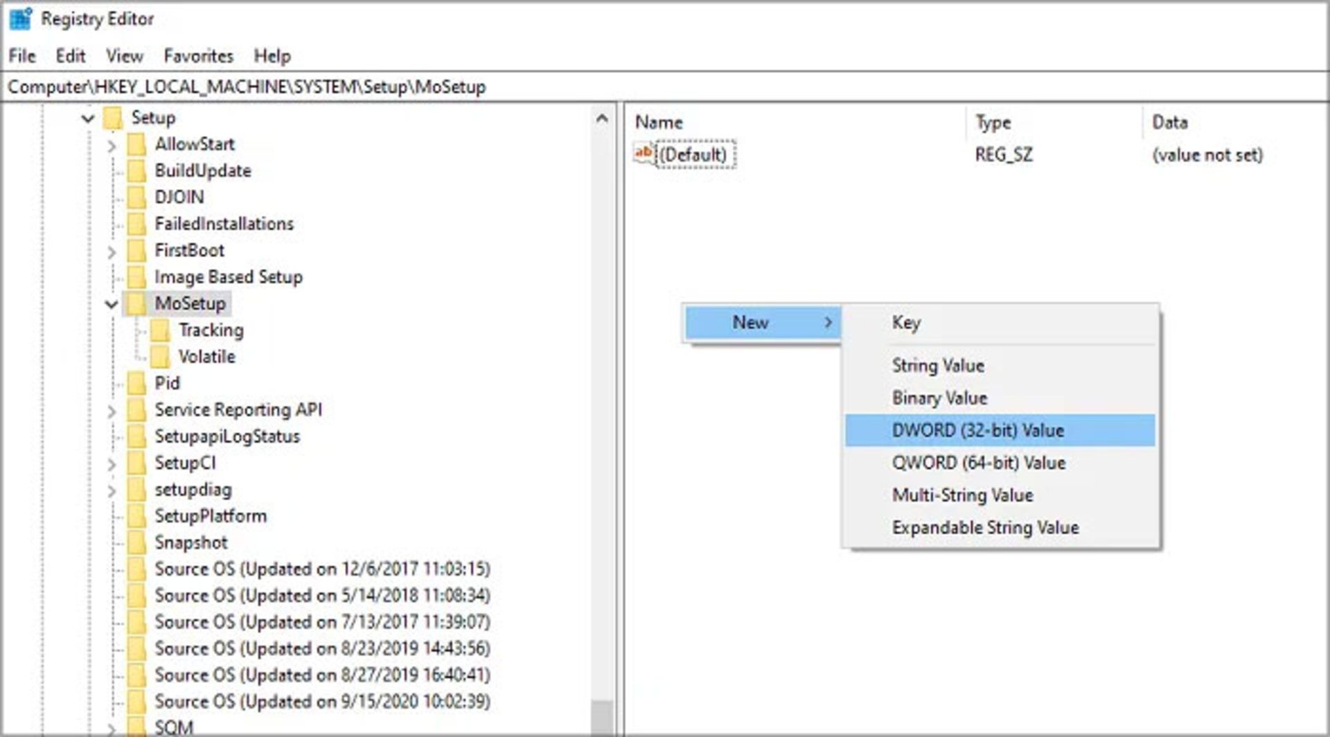 دورزدن محدودیت نصب ویندوز 11 از طریق رجیستری